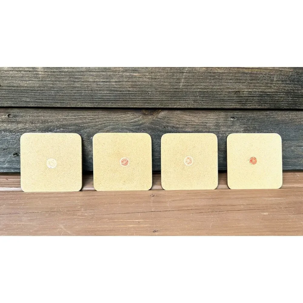 Vintage Pimpernel Poppy Floral Cork Backed Coasters Set of 4 England 4x4 Barware